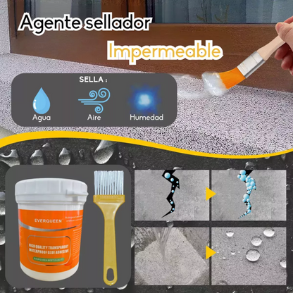 🔥🛡️ EverQueen® 300g – Adiós a goteras y filtraciones / Sellador Adhesivo transparente para grietas y filtraciones.